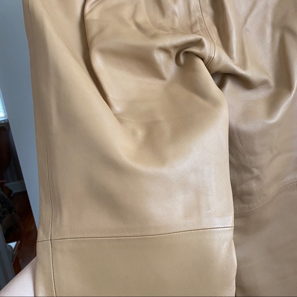 BCBGMaxAzria tan 100% leather pants - Picture 7 of 12